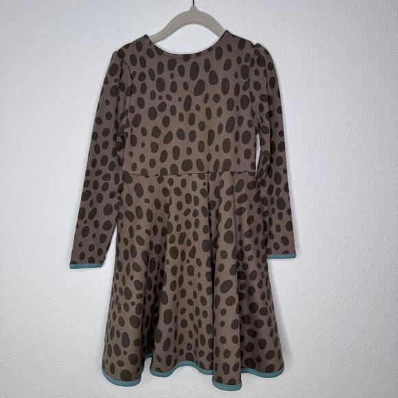 NEW Finding Foxtale Girls Skipping Rock Dress Size 5 Brown Stretch Animal Print - Picture 5 of 11